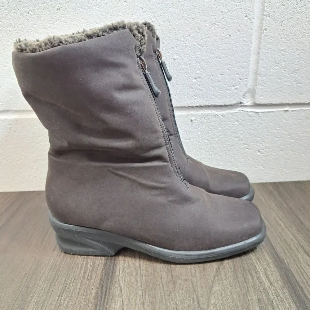 Toe Warmers Winter Snow Boots  Dark Brown Insulated Snow Boots‎ Women's Size 6N